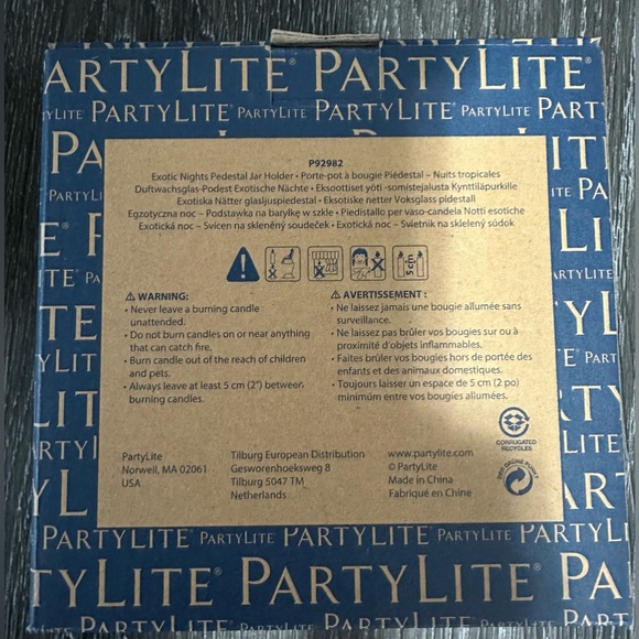 Partylite Pedestal Candje Jar Holder; New in Box - Picture 3 of 4
